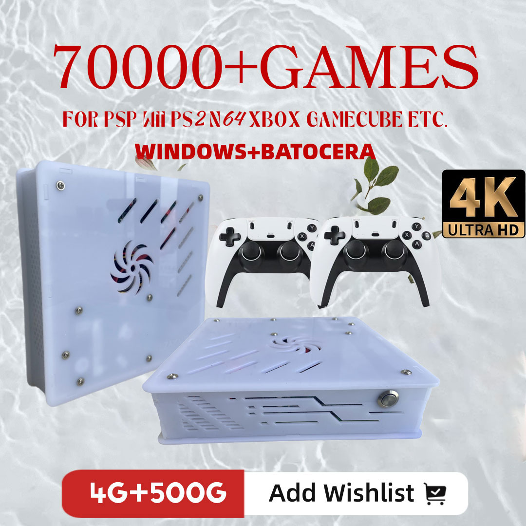 Retro Gaming Emulator Console - 2026年新型X8レトロゲーム機500GB | 70,000+ ゲーム | 60種類以上のエミュレーター