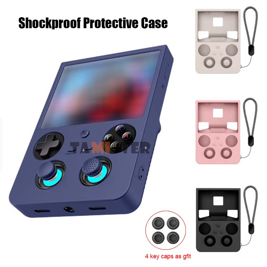 Retro Gaming Case - シリコーン保護ケース ANBERNIC RG477V レトロハンドヘルドゲームコンソール耐衝撃カバープロテクターとストラップアクセサリー