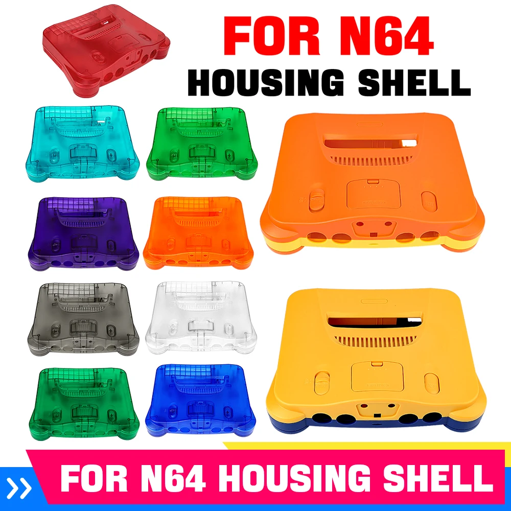Retro Gaming N64 - 11色の交換用レトロビデオゲームコンソールハウジングシェルカバーケース（N64ゲームコンソールアクセサリー用）