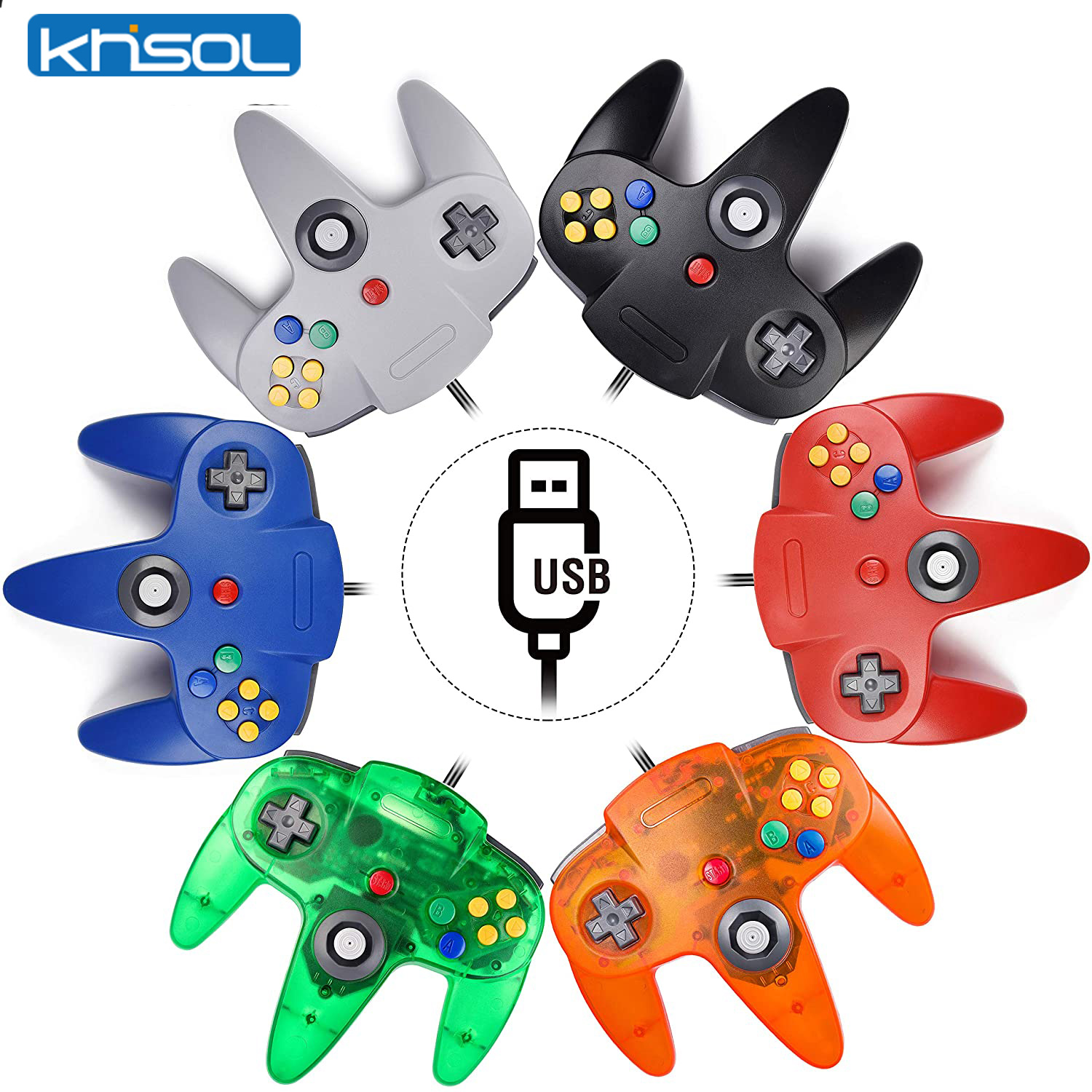 Retro Gaming Best Console - N64 コントローラクラシック USB 有線リモートゲームパッドゲームジョイスティックアクセサリークラシック 64 コンソールレトロゲーム