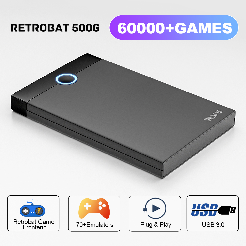 Retro Gaming Emulator Console - KINHANK スーパーコンソールX レトロバット ゲームHDD 500GB 70エミュレーター搭載