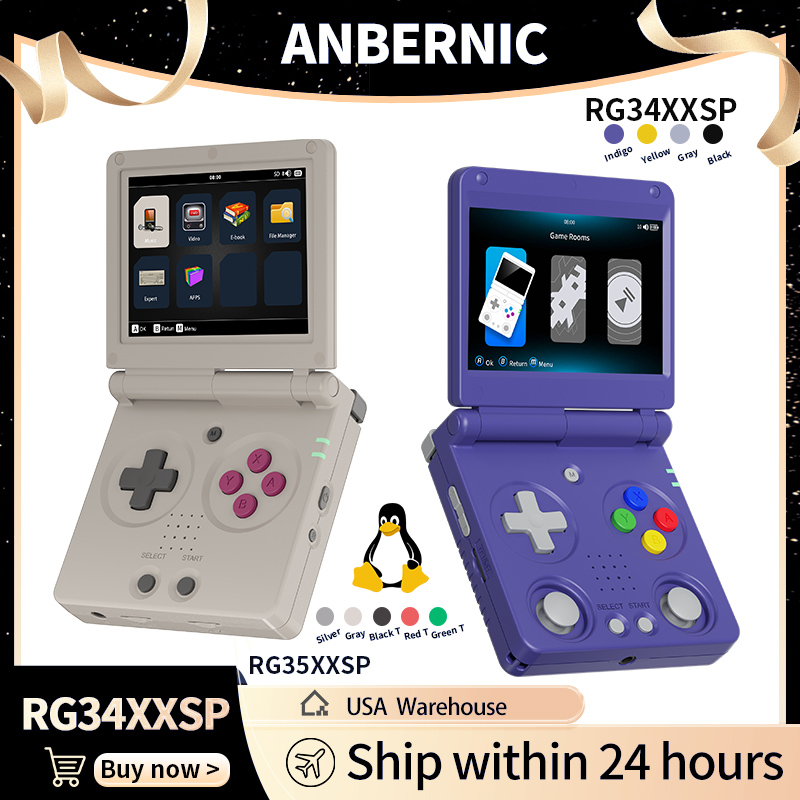 Anbernic RG34XXSP RG35XXSP フリッ - Retro Gaming Console Lego のレビューと価格