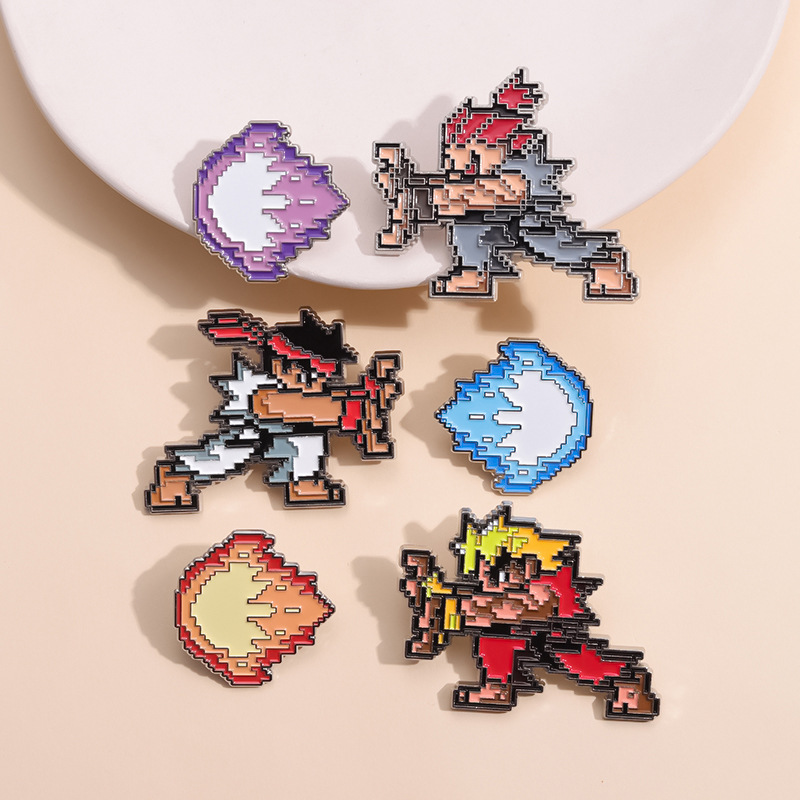 ストリートファイターゲームピン漫画ファイター周辺金属バッジロ - Retro Gaming Gifts のレビューと価格