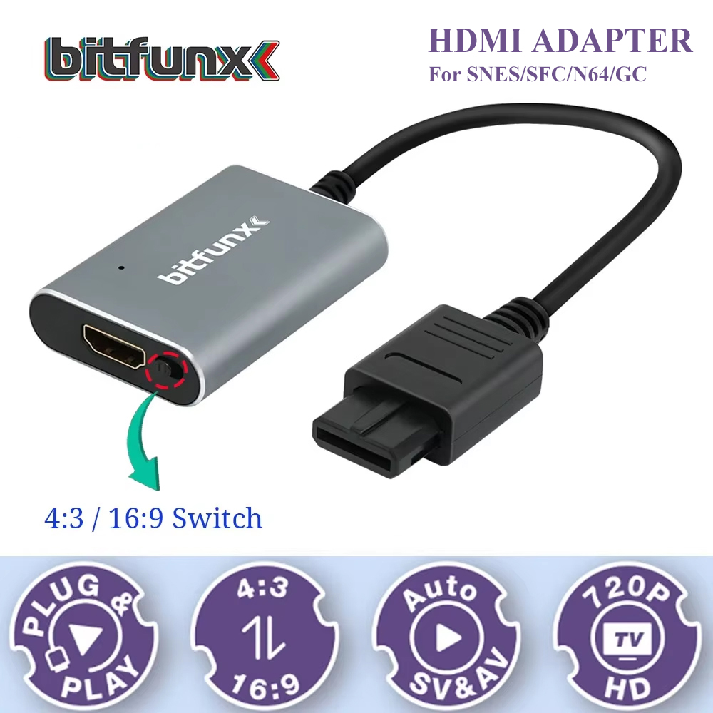 Bitfunx 720P Svideo/AV to HDMI - Retro Gaming Console Lego のレビューと価格