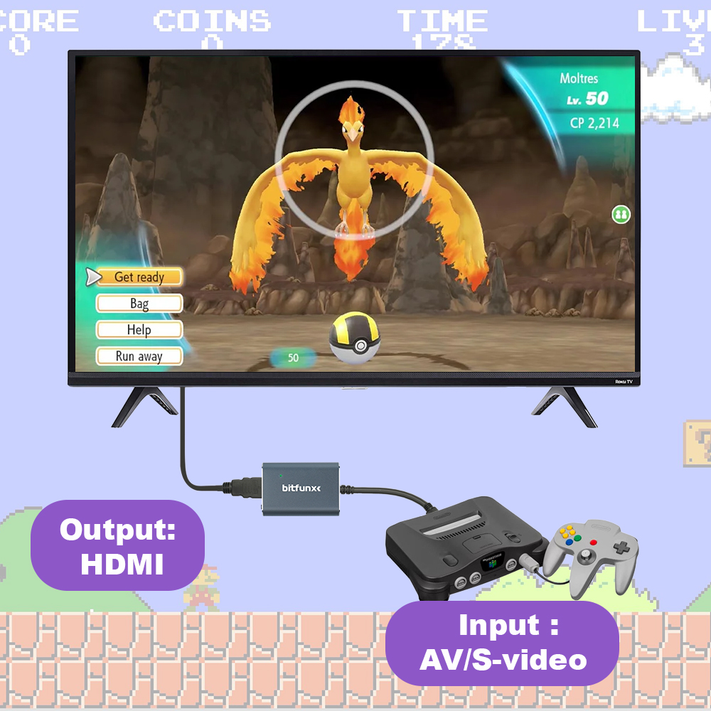 Bitfunx 720P Svideo/AV to HDMI - Retro Gaming Console Lego のレビューと価格