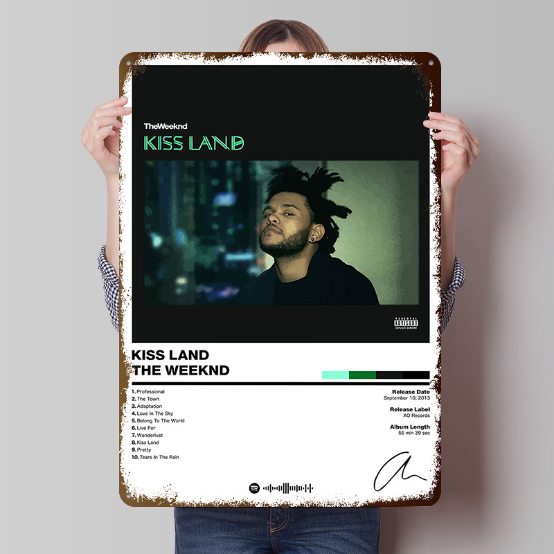The Weeknd - Kiss Land ブリキポスター - Retro Gaming Island のレビューと価格