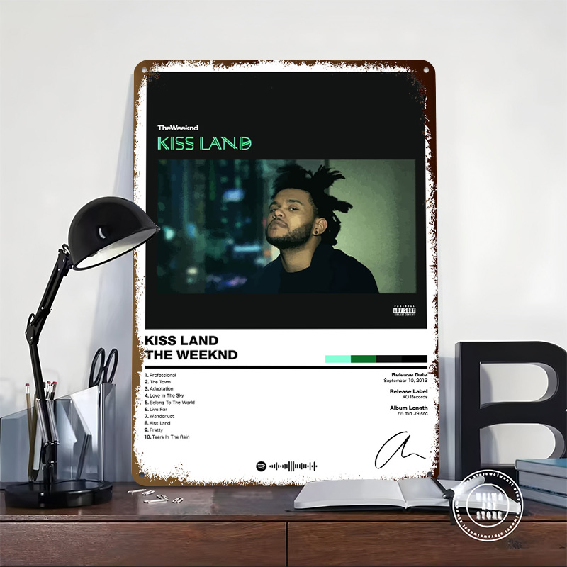 The Weeknd - Kiss Land ブリキポスター - Retro Gaming Island のレビューと価格