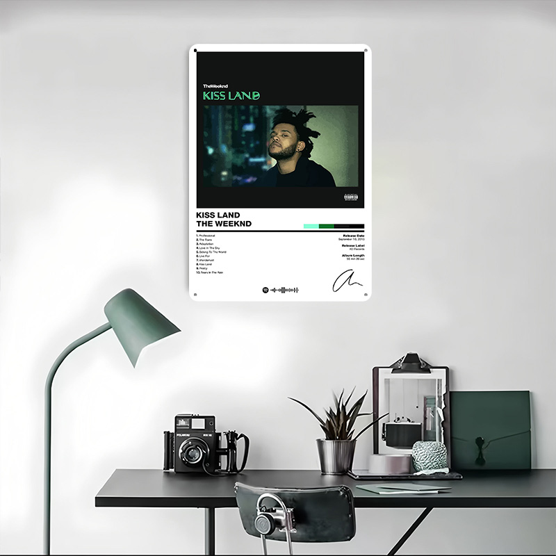 The Weeknd - Kiss Land ブリキポスター - Retro Gaming Island のレビューと価格