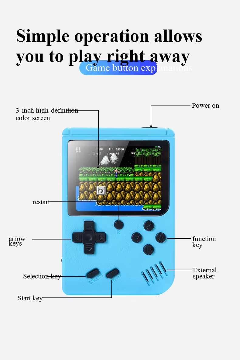 新型3インチ携帯レトロミニビデオゲームコンソール 8ビットハ - Retro Gaming Console Lego のレビューと価格